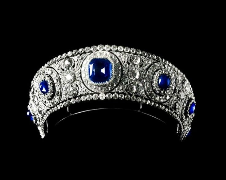Старинная тиара Романовых с сапфирами
