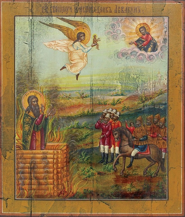 Икона начала ХХ века — сожжение в срубе протопопа Аввакума. 24 апреля 1682 года он был казнён за приверженность старой вере в городе Пустозерск