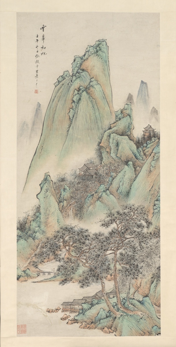 Пейзаж, Чжу Аньчжи, 1822 г