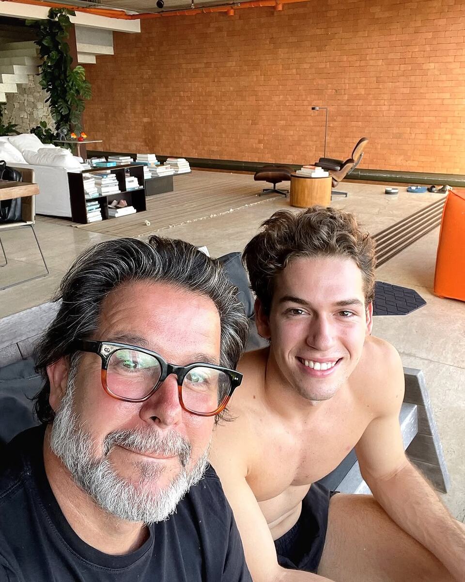 Мурилу с сыном (общим с Джованной Антонелли)