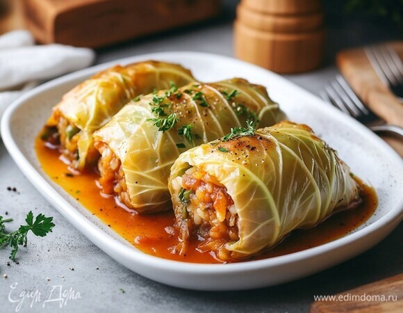 Постные голубцы с овощами