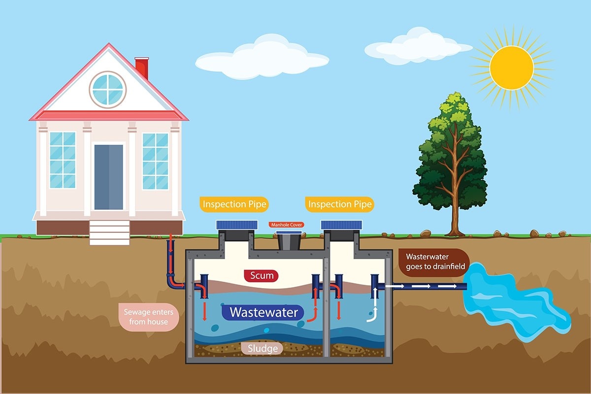 Схема автономной канализации. Источник: Shutterstock📷
