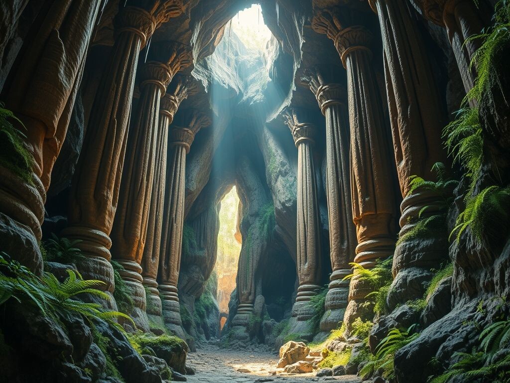 пещера с колонами 