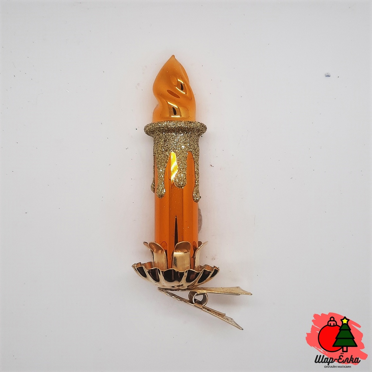 Набор ёлочных игрушек Свечи (Ёлочка) золотистый