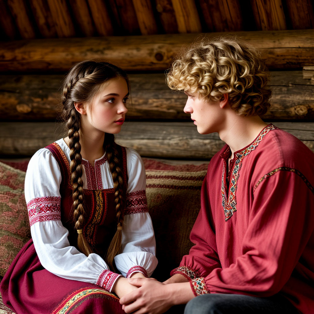 Весняна и Велимир (изображение сгенерировано нейросетью)