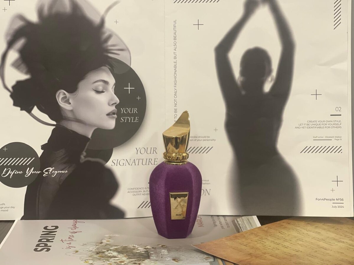 Muse Xerjoff — это аромат для мужчин и женщин, он принадлежит к группе шипровые фруктовые. Muse выпущен в 2019 году. Верхние ноты: Слива, Белые цветы и Кожа; средние ноты: Жасмин, Давана и Лабданум; базовые ноты: Малина, Амбра, Пачули и Бензоин.