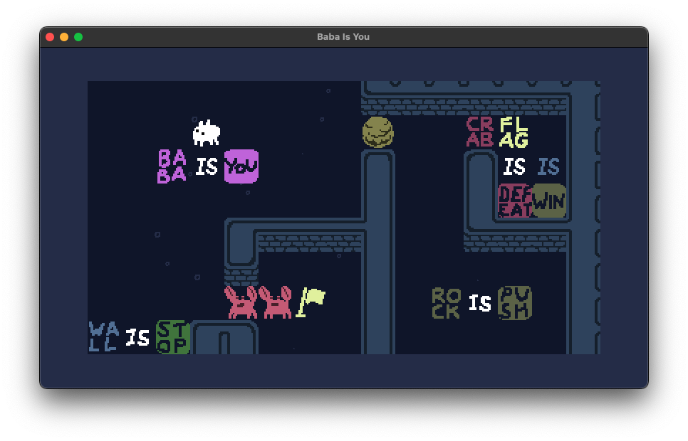 Игра Baba is You. Источник: https://fi-le.net/baba/