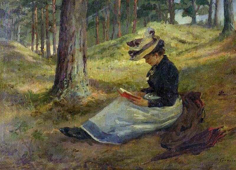 В лесу за чтением (Портрет М.Л.Диллон), Ф.Ф. Бухгольц