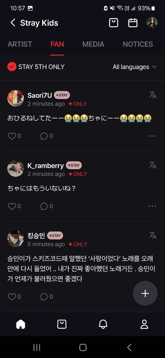 Сообщения Стэй пишут на самых разных языках мира