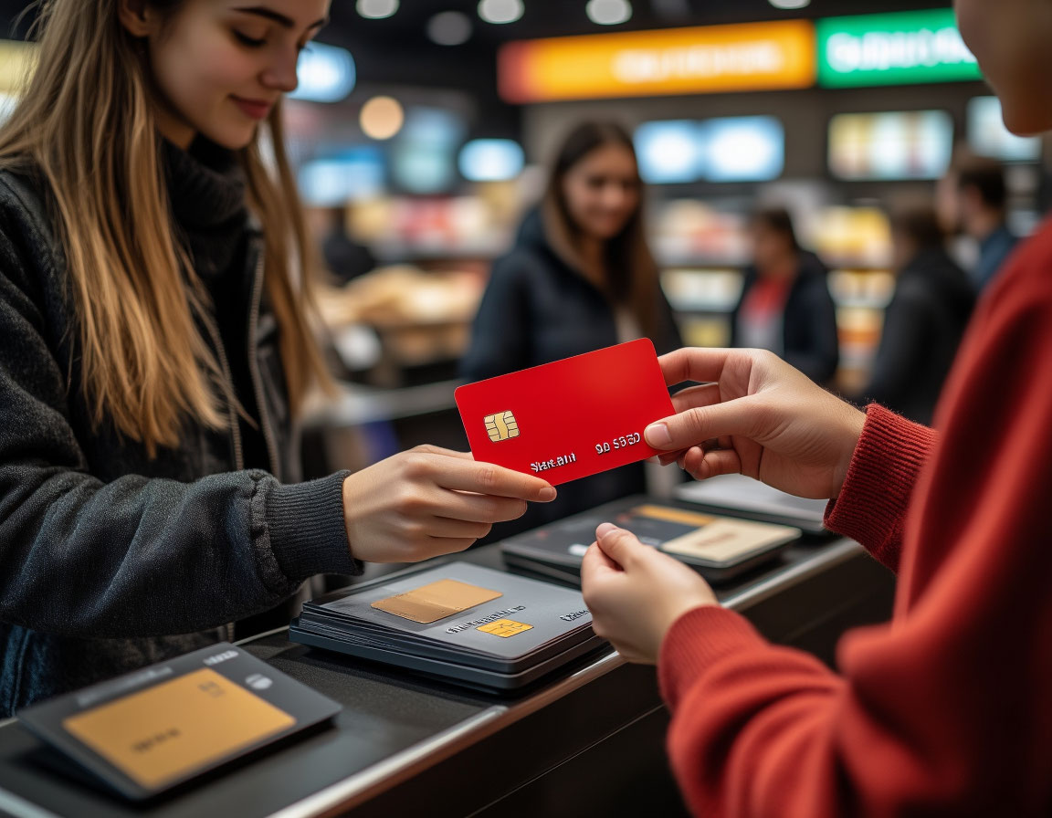 Расплатиться за покупки банковской картой