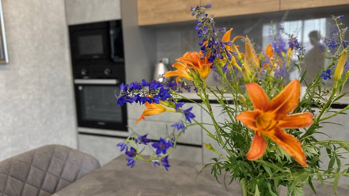 Кухня в арендном доме. Коттеджный поселок Аист