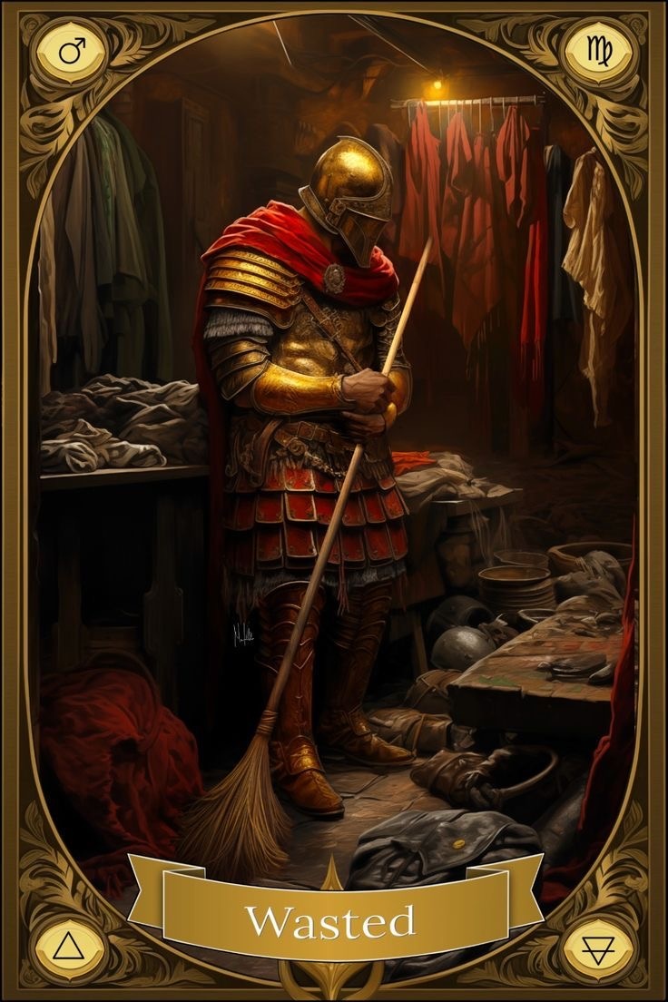 Марс в Деве. Таро Марио Вилле Каттака, созданное с помощью ИИ.