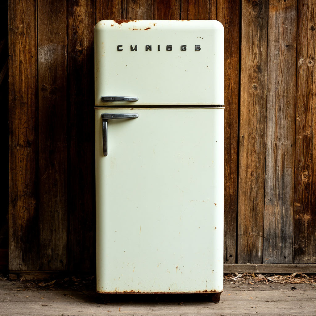 Старый холодильник