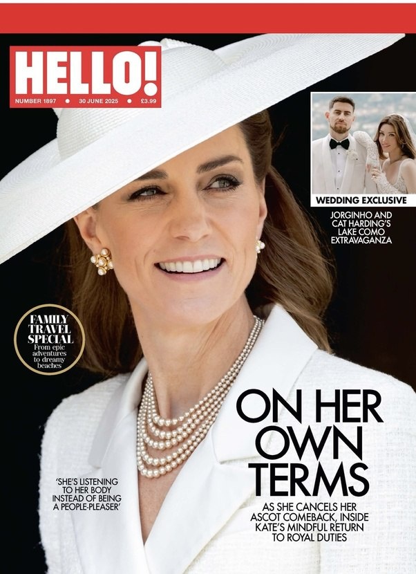 Кэтрин на обложке светского журнала. 