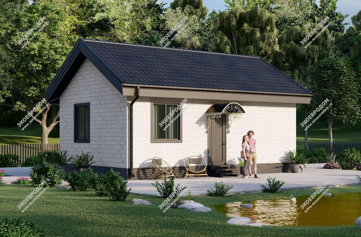 Проект "Пущино" - компактный дом для дачи или ПМЖ