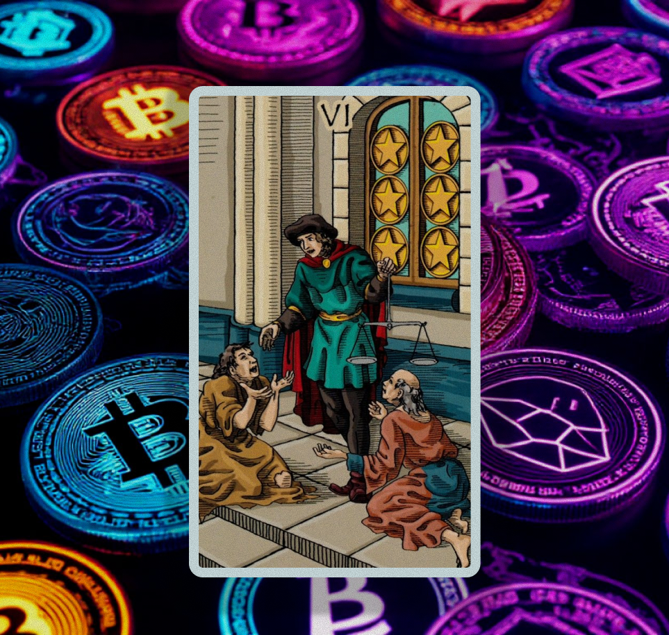 6 пентаклей - маленькая разовая прибыль