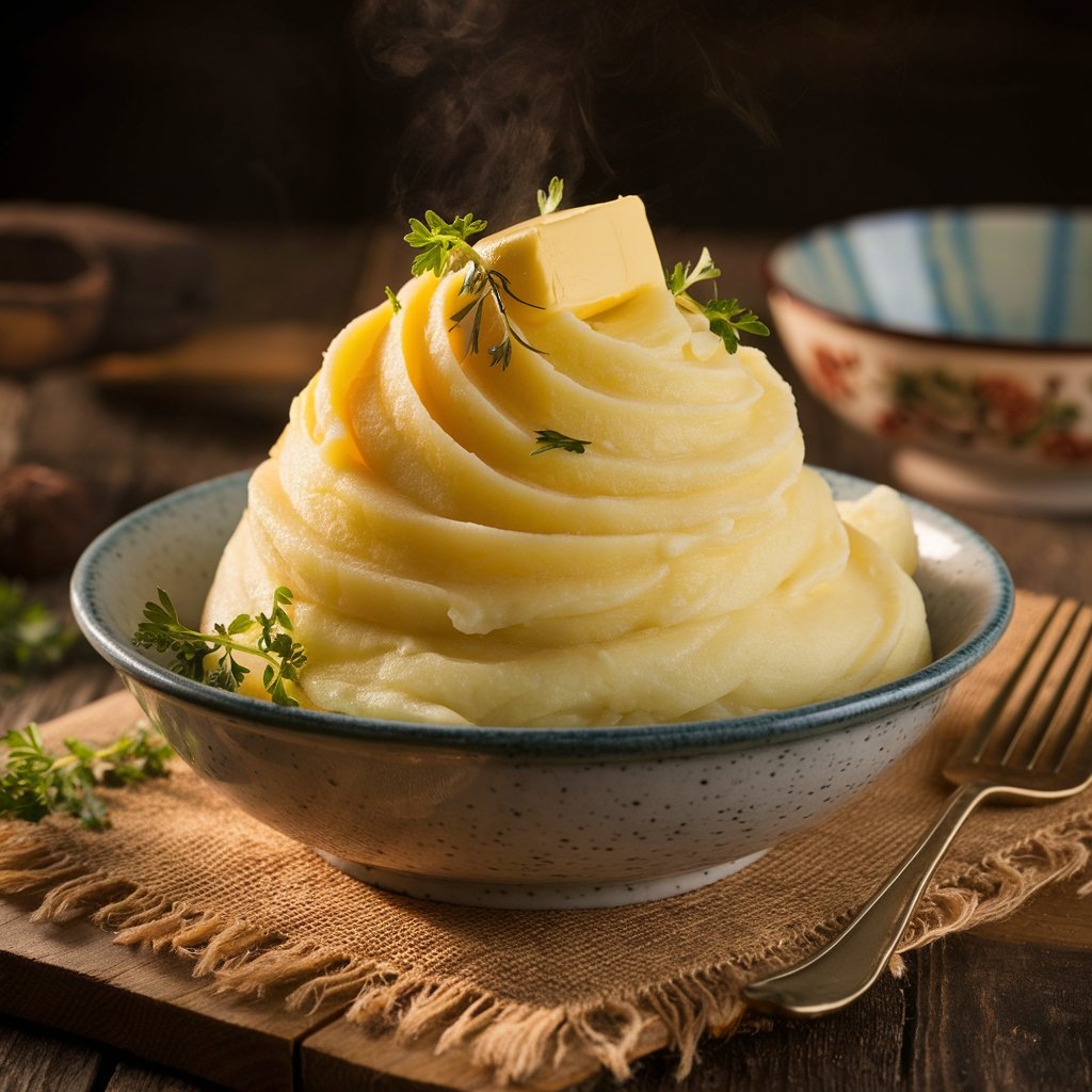 Картофельное пюре с молоком и маслом