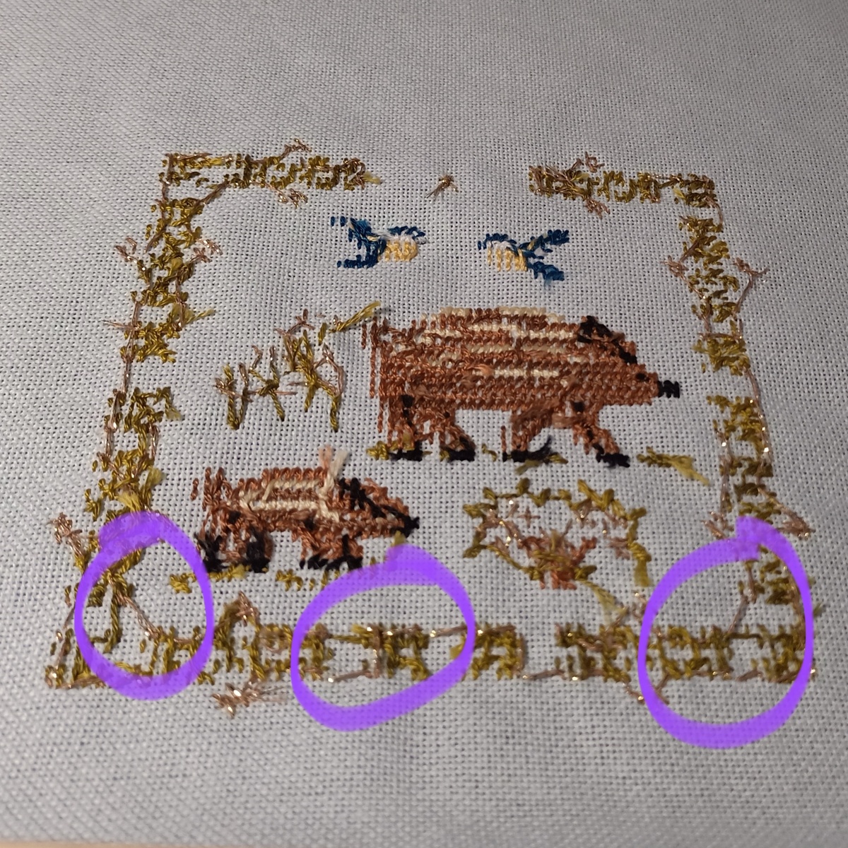 Кое-где всё-таки оставила небольшие протяжки