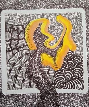 Спонтанный рисунок. Медитативное рисование. Работа автора