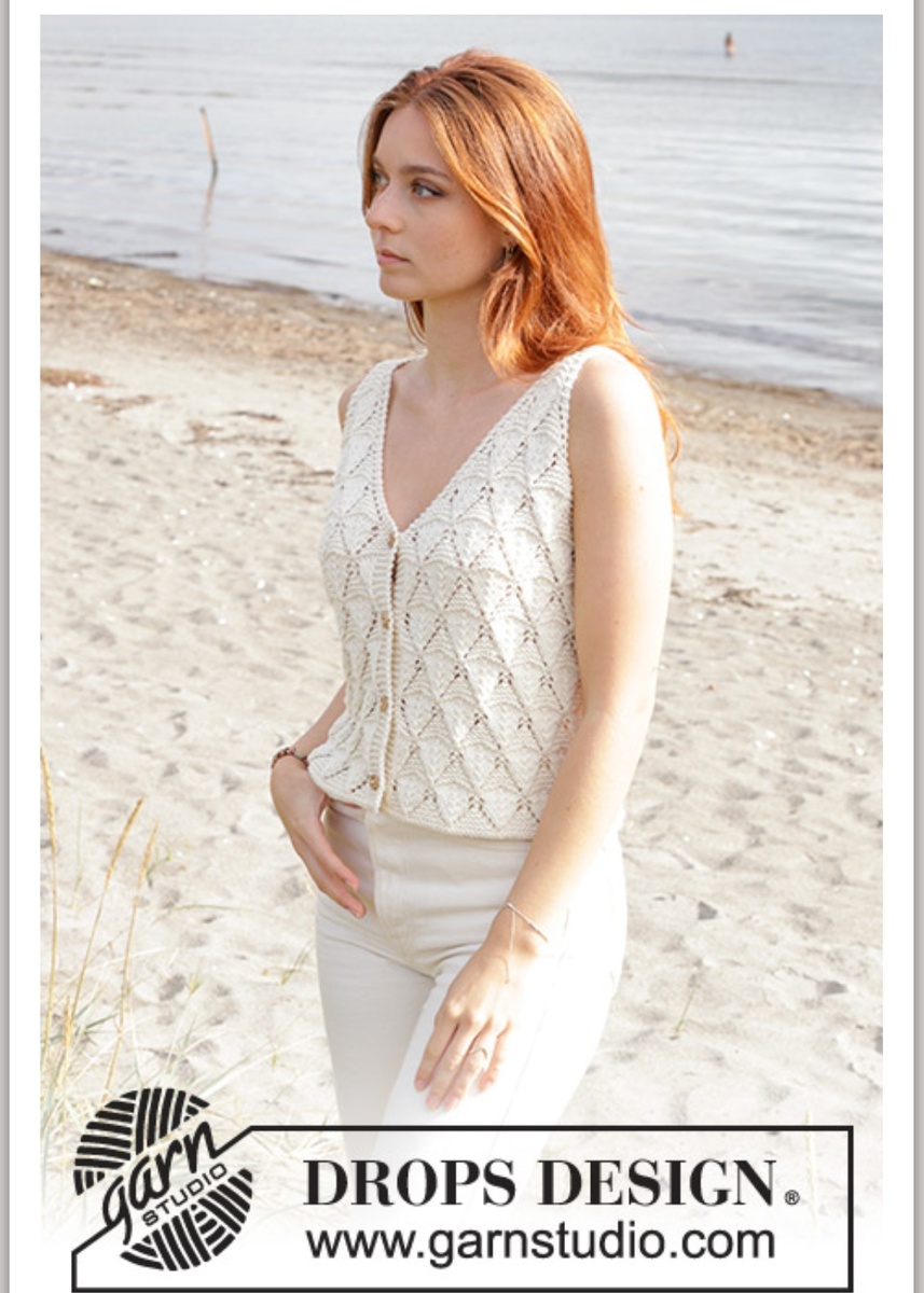 Топ на пуговицах, можно связать из теплой пряжи 