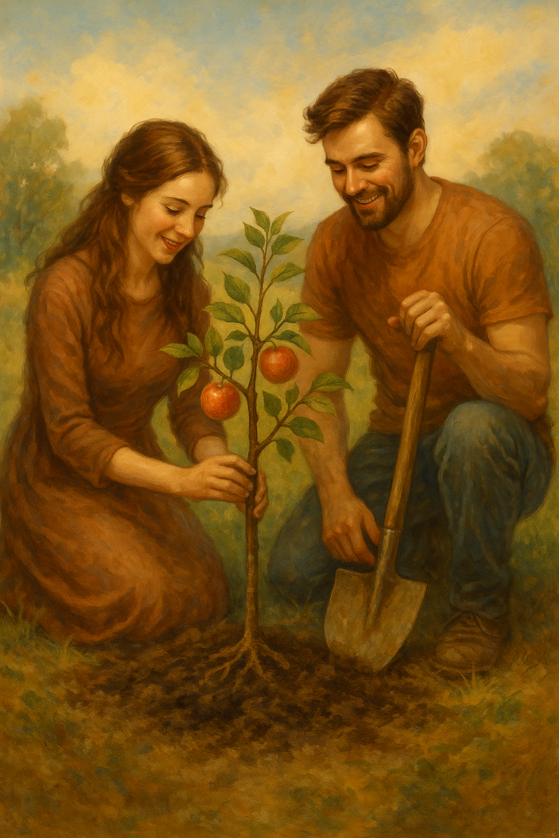 посадка яблони