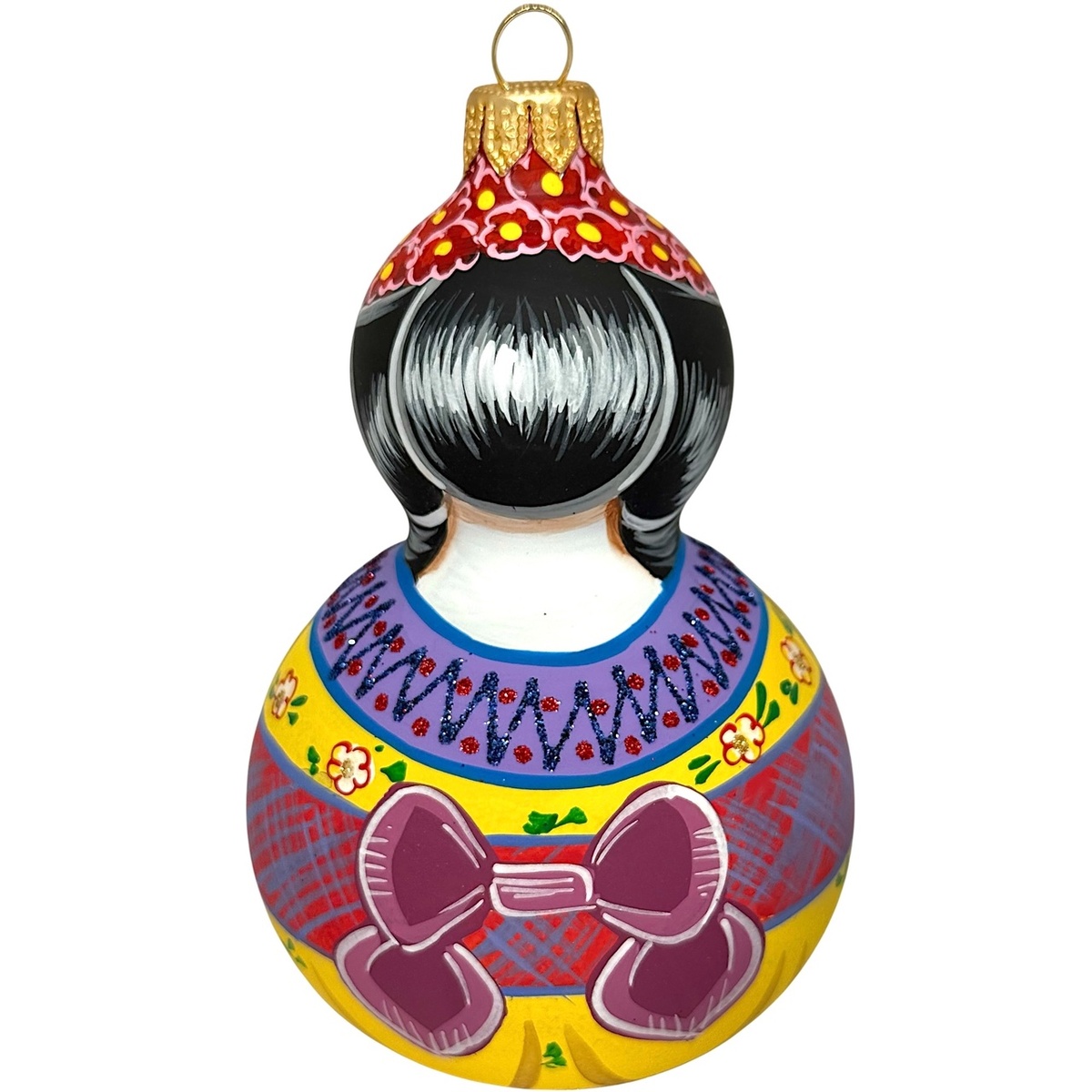 Ёлочная игрушка "Матрёшка Японка" (Винтажный шар)