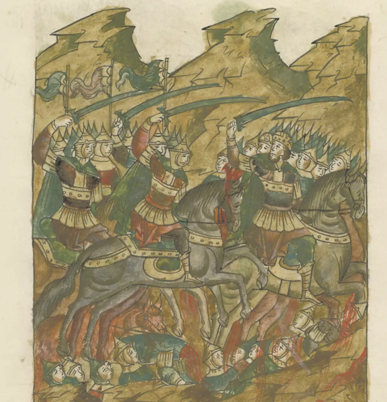 Сражение на Калке. Миниатюра Лицевого Летописного Свода