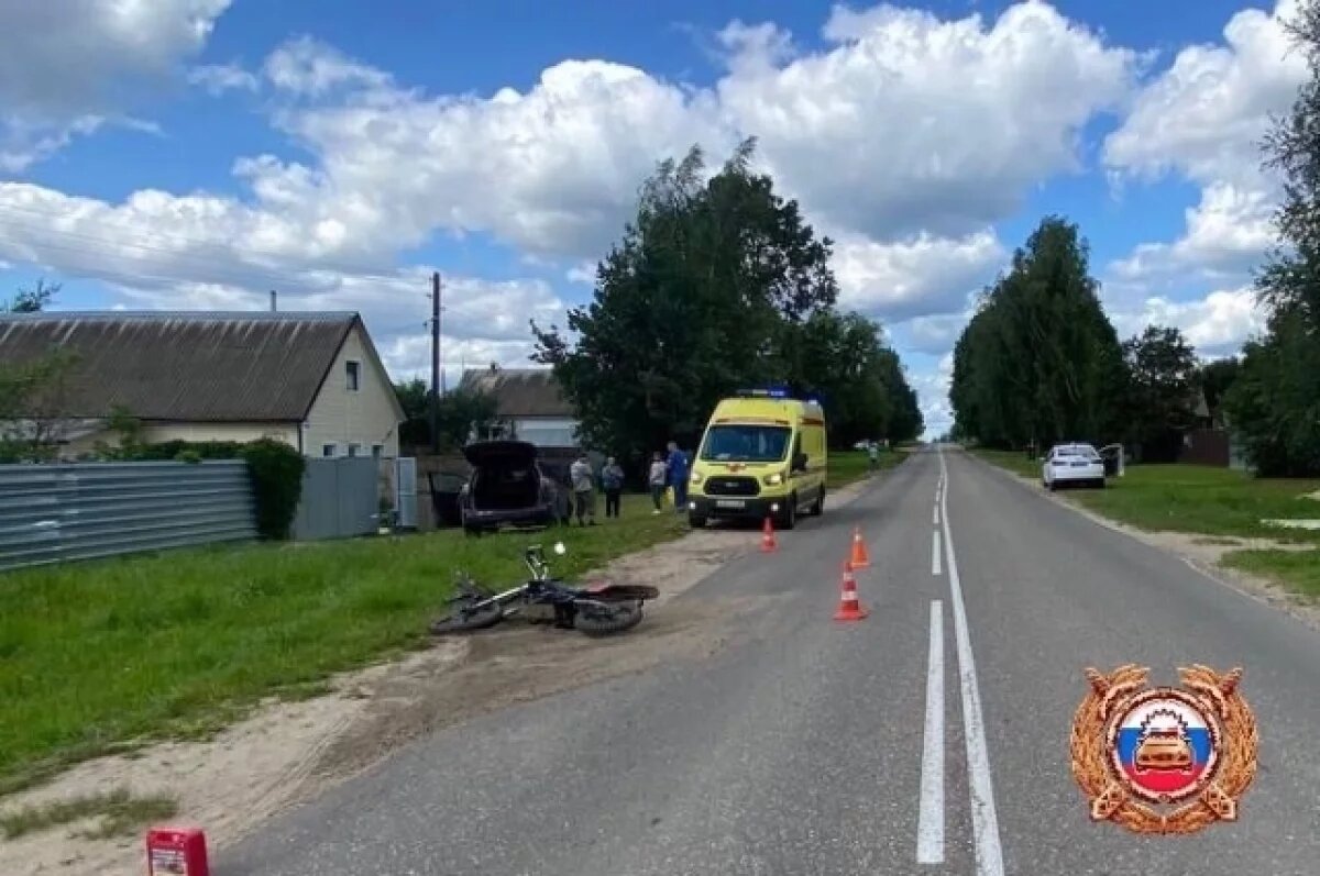    В Тверской области 17-летний подросток на питбайке попал в ДТП