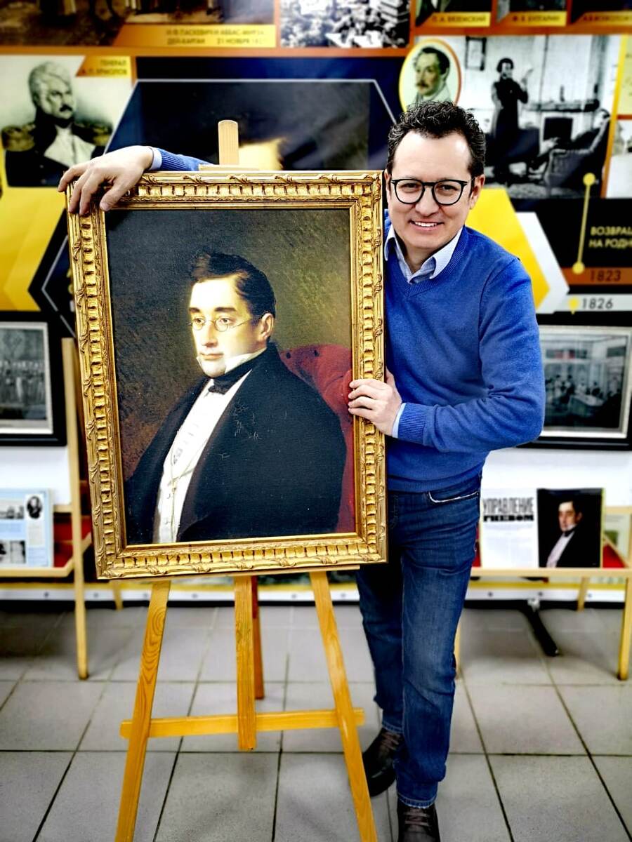 А.С. Чертков на открытии выставки