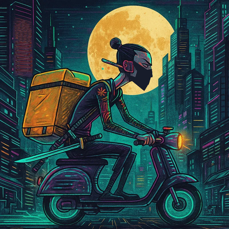 Бывший солдат Чак-Чо, выброшенный на обочину жизни, соглашается на авантюру — подменить «брата»-курьера и выполнить его заказы. Но «случайный» выбор маршрута отправляет его в неожиданное путешествие: с Земли на Луну. Теперь ему предстоит не просто развезти посылки, а столкнуться с корпоративным произволом, полубезумными синтетиками, собственными демонами прошлого и главным вопросом: можно ли убежать от своей жизни, если даже космос стал частью этой грязной системы?

