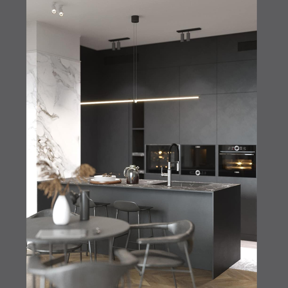 Кухни без верхних шкафов