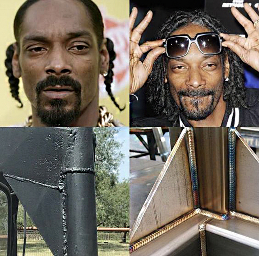 Даже Снуп Дог в состоянии оценить качество сварных швов сделанных "ценным неспециалистом" и униженным работником из титульных наций..