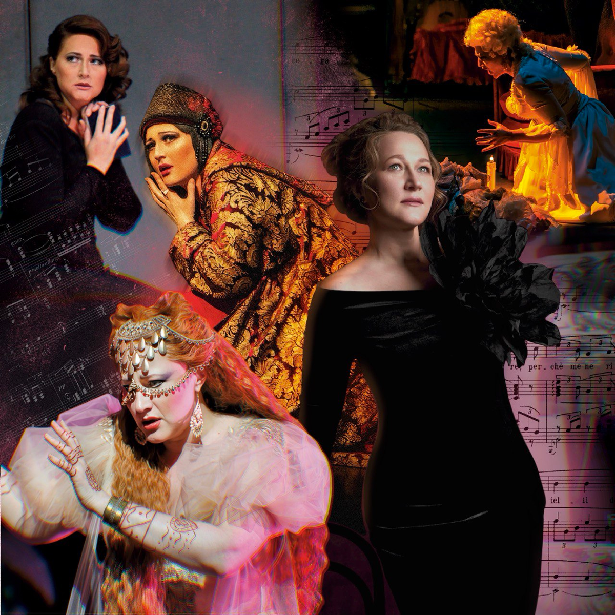 Мария Литке в ролях - Лиза (Пиковая дама), Мими (Богема), Амелия (Бал-маскарад), Кассандра (Орестея)