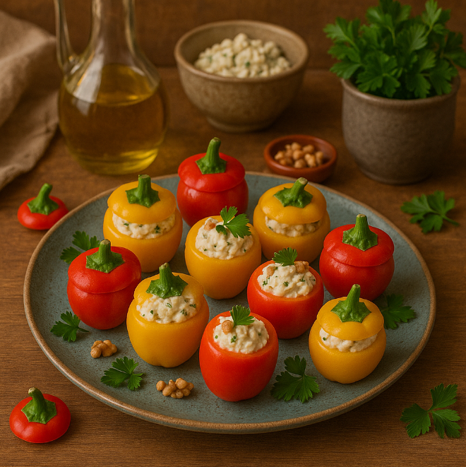 Перцы, фаршированные сыром рецепты от Дарики
