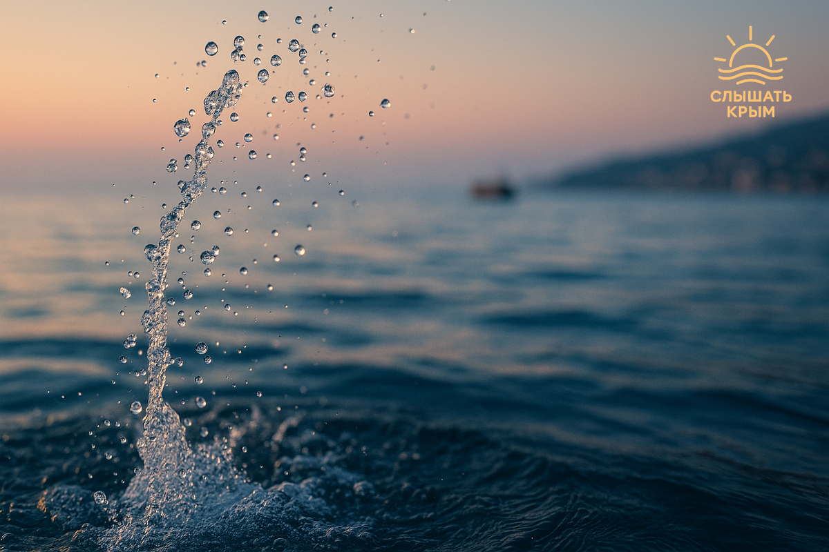 Брызги от дельфиньих хвостов взлетают, как россыпь серебряных колокольчиков — на мгновение море играет мне азбуку ударных, обещая новый крымский день в каждом звоне капли.
