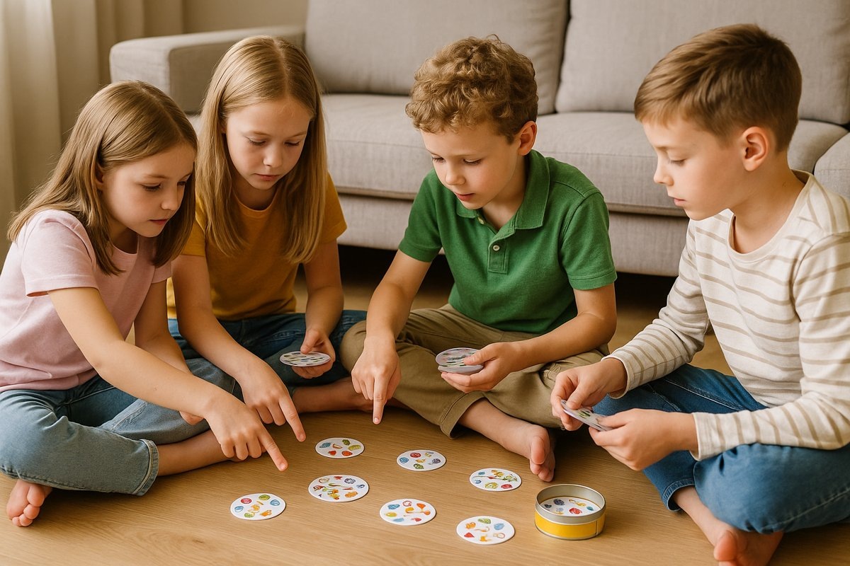 Дети играют в Дубль