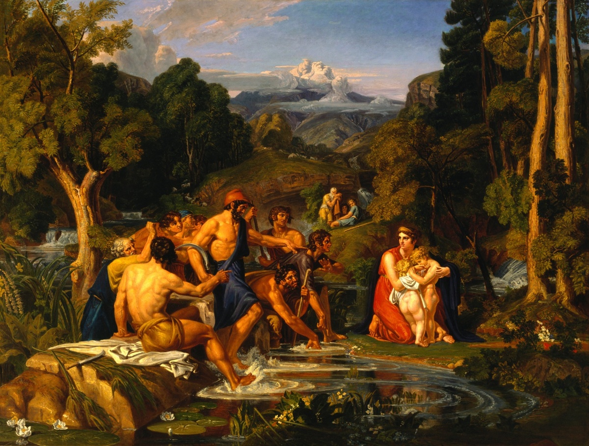 Joshua_Cristall. Латона и ликийские крестьяне. https://en.wikipedia.org/wiki/Lycian_peasants?show=original#/media/File:Joshua_Cristall_-_Latona_and_the_Lycian_Peasants_-_96.1210_-_Museum_of_Fine_Arts.jpg