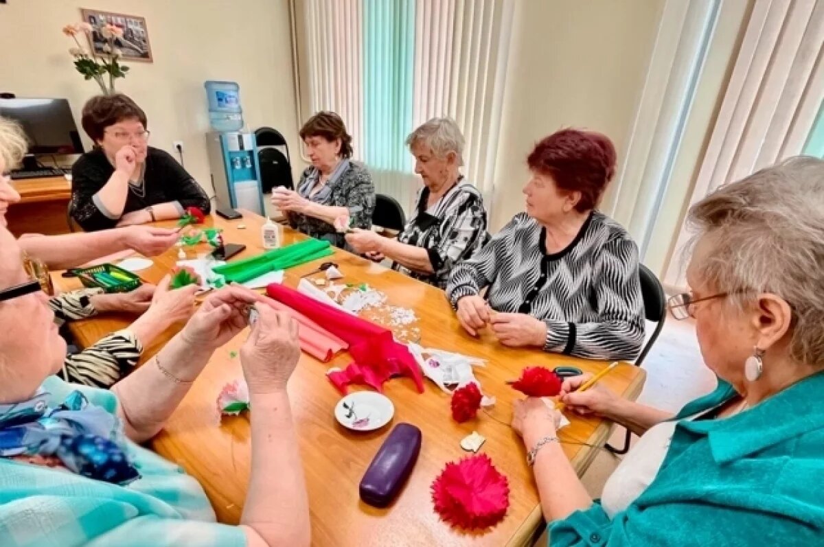    Активисты центров общения поддерживают ребят, участвующих в СВО: плетут маскировочные сети, вяжут носки, собирают посылки с продуктами и предметами личной гигиены.