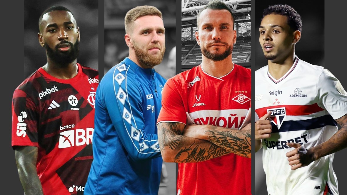 Жерсон, Иван Сергеев, Антон Заболотный и Матеус Алвес.
Фото Getty Images, Global Look Press, ФК «Спартак»