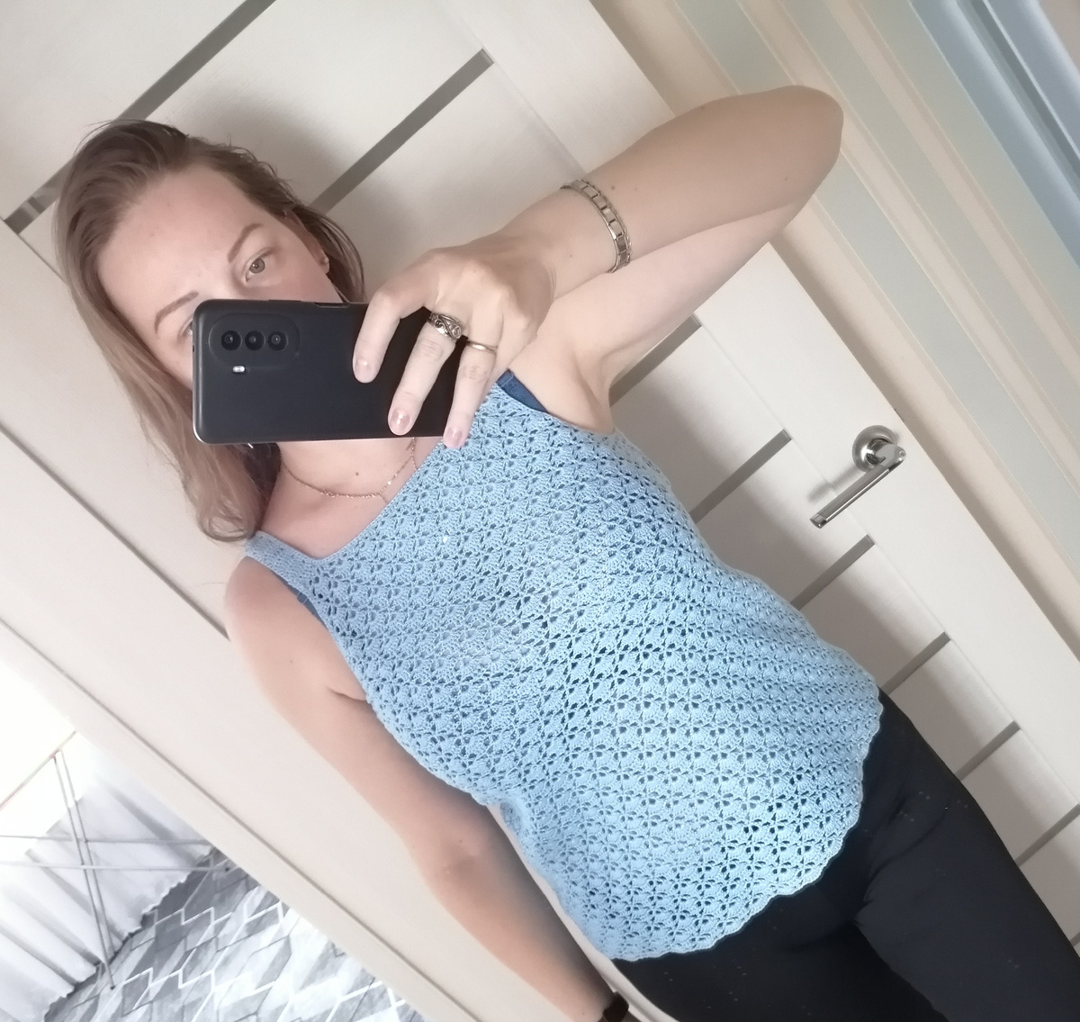 Майка крючком. Носила и ношу ее с удовольствием! 