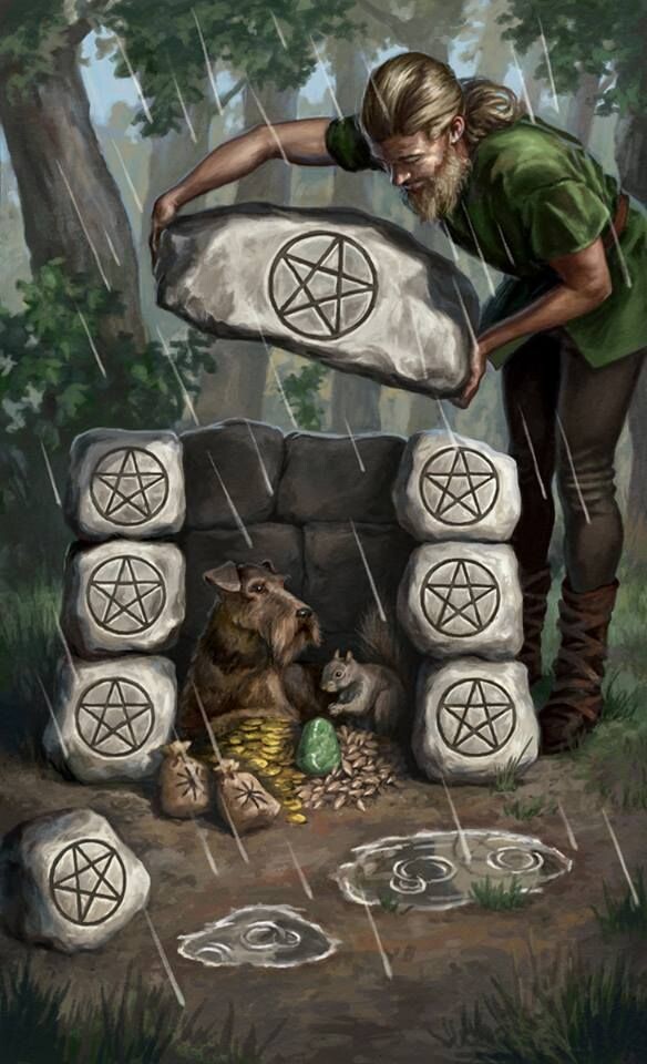 1 карта - Восьмерка пентаклей