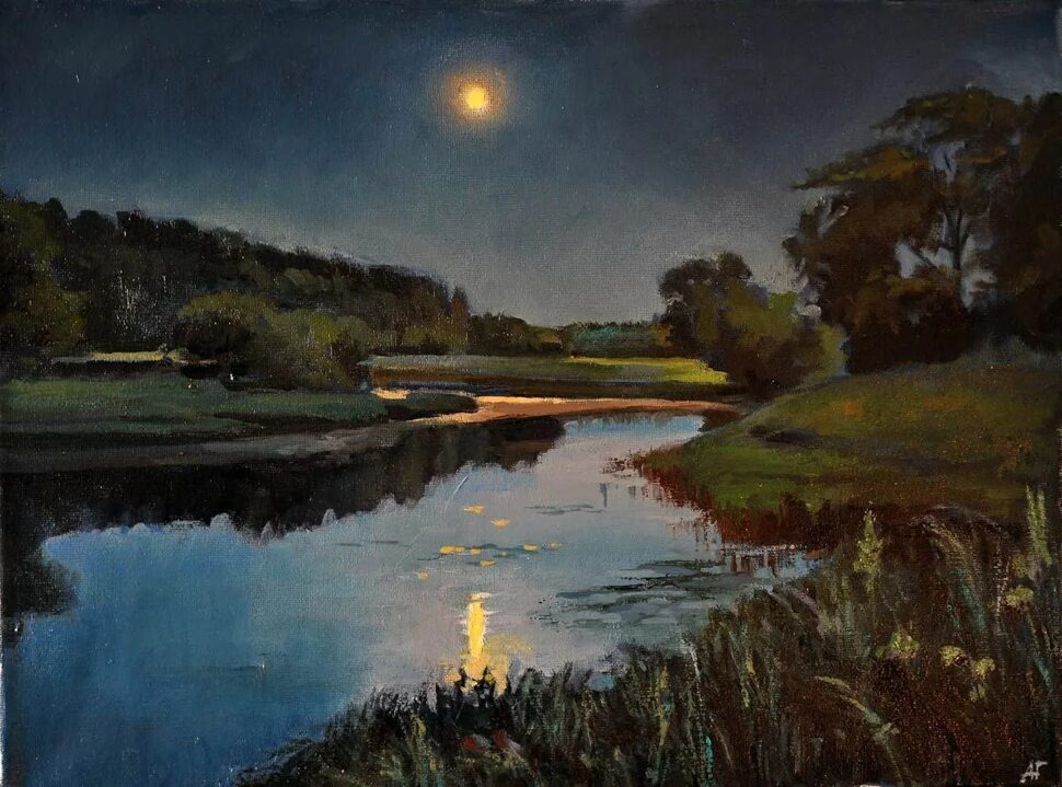 Эта картинка — не картина Якимова (в интернете я не нашёл оригинальную работу, поэтому заменил её на эту, так как его произведение "Тёмный вечер на озере" было утрачено, видимо как и его фото).