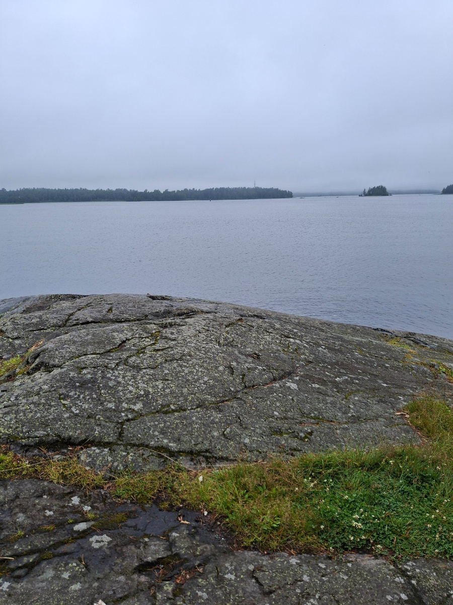 Фото автора. Остров точно каменистый, состоит из огромных камней. Вуокса.