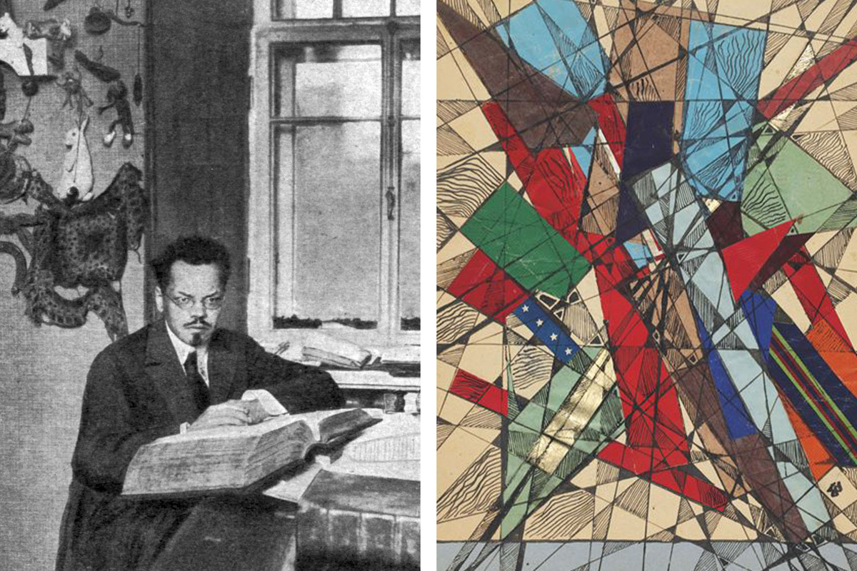    Карл Булла, для журнала «Огонек», Алексей Ремизов за рабочим столом / Алексей Ремизов, «Фрагментированная конструкция»