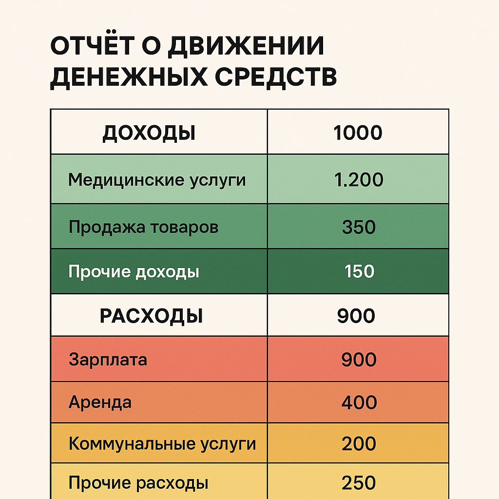 ДДС -отчет о движении денежных средств, заполняется ежемесячно