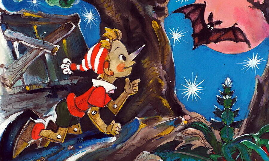 Буратино – возможно, самый известный герой произведений А.Н. Толстого. Художник Л.В. Владимирский, 1980-е гг.