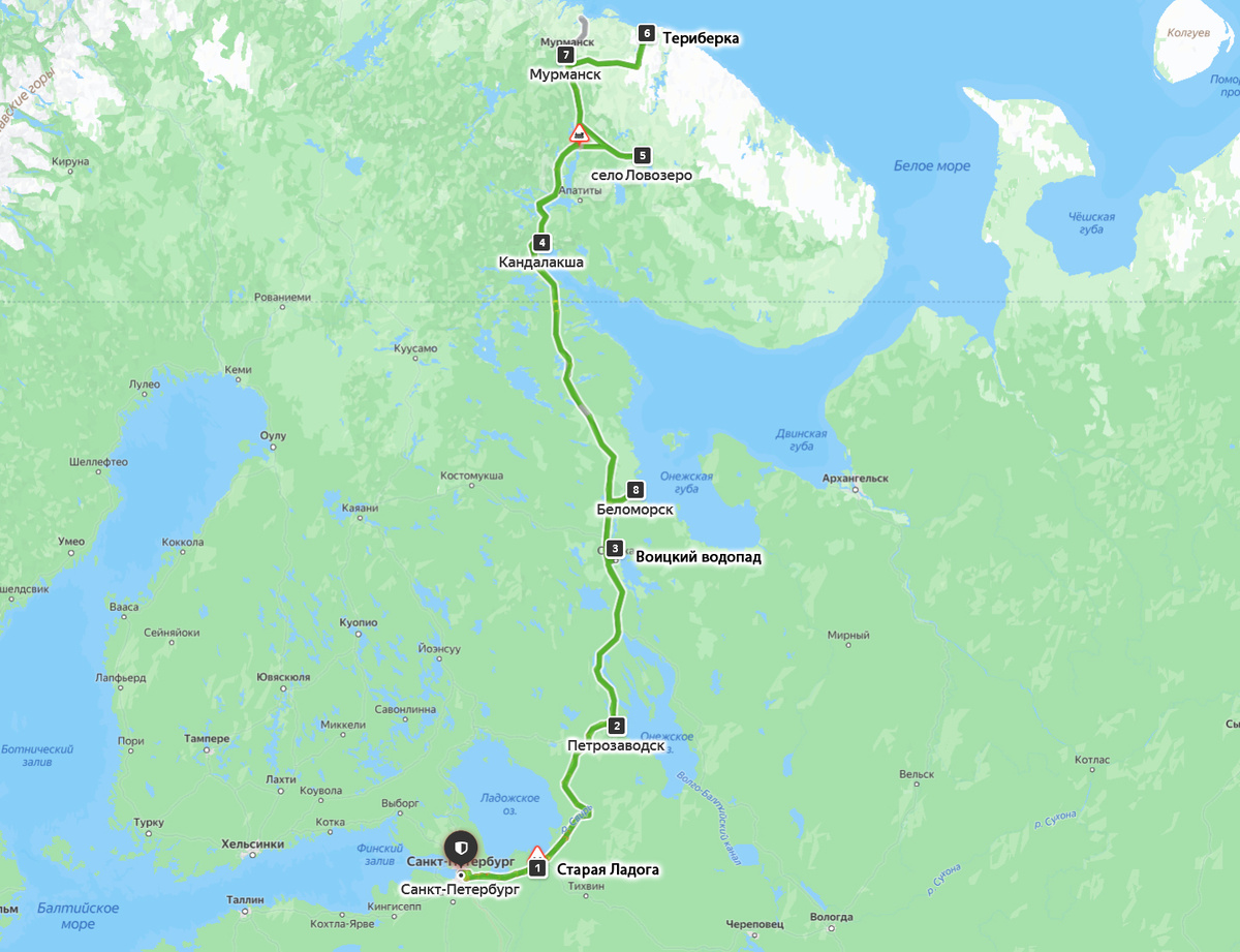 Маршрут на карте