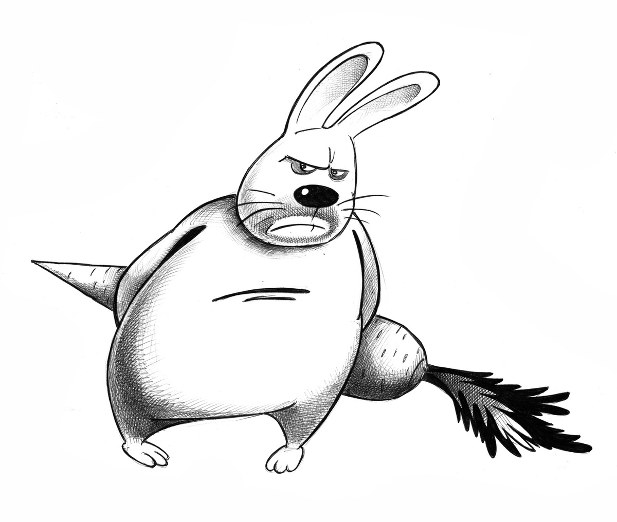 КАРИКАТУРА ОТ ХУДОЖНИКА- КАРИКАТУРИСТА СЕРГЕЯ КОРСУНА ИЗ ЕГО СЕРИИ " ЭТА ПЕСНЯ ПРО ЗАЙЦЕВ "