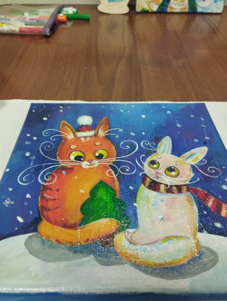 Просыхают друзья котики