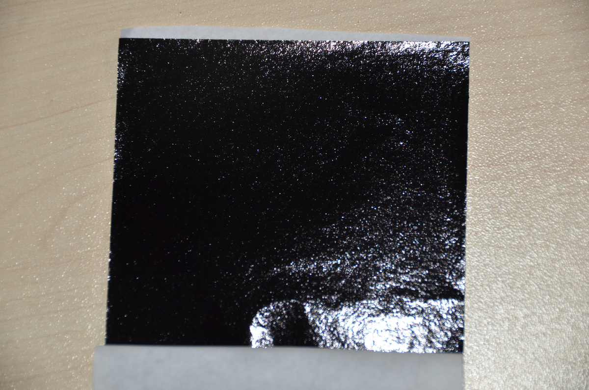 Черная  зеркальная поталь